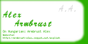 alex armbrust business card